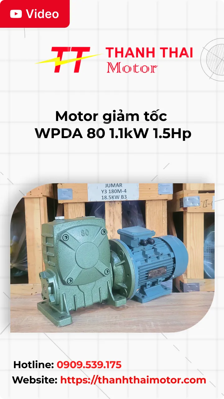 Motor giảm tốc WPDA 80 1.1kW 1.5Hp