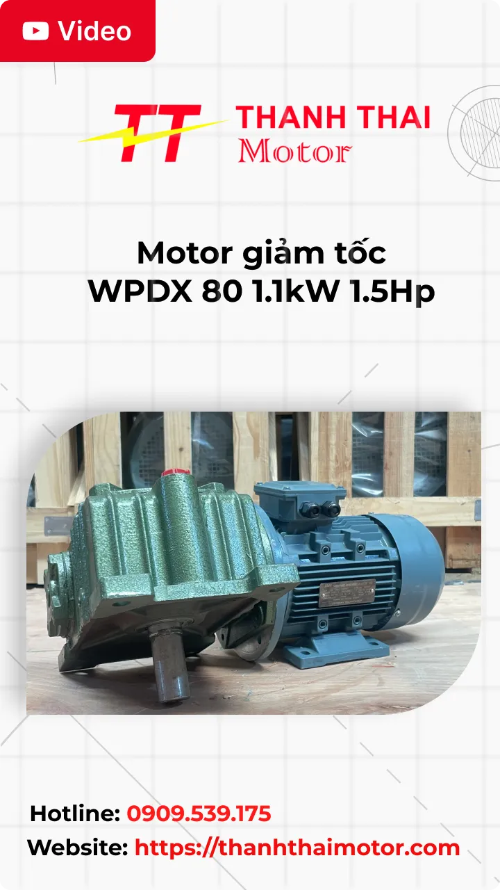 thumb motor giảm tốc WPDX 80 1.1kW 1.5Hp