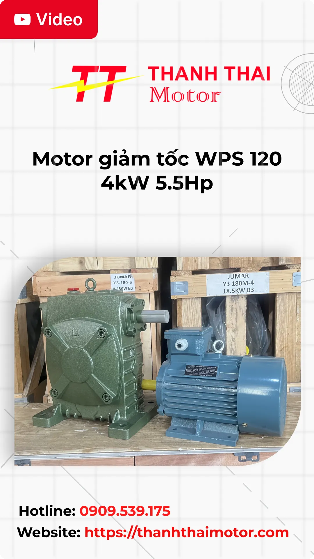 Thumb motor giảm tốc WPS 120 4kW 5.5Hp