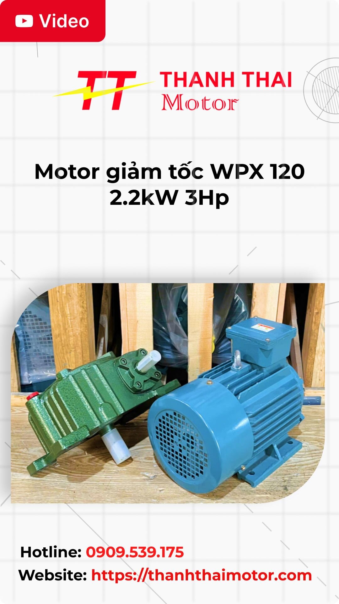 Thumb motor giảm tốc WPX 120 2.2kW 3Hp