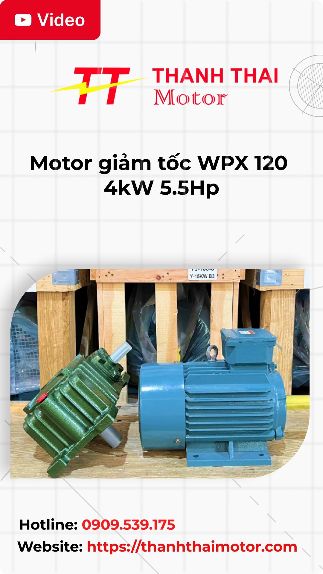 Thumb motor giảm tốc WPX 120 4kW 5.5Hp