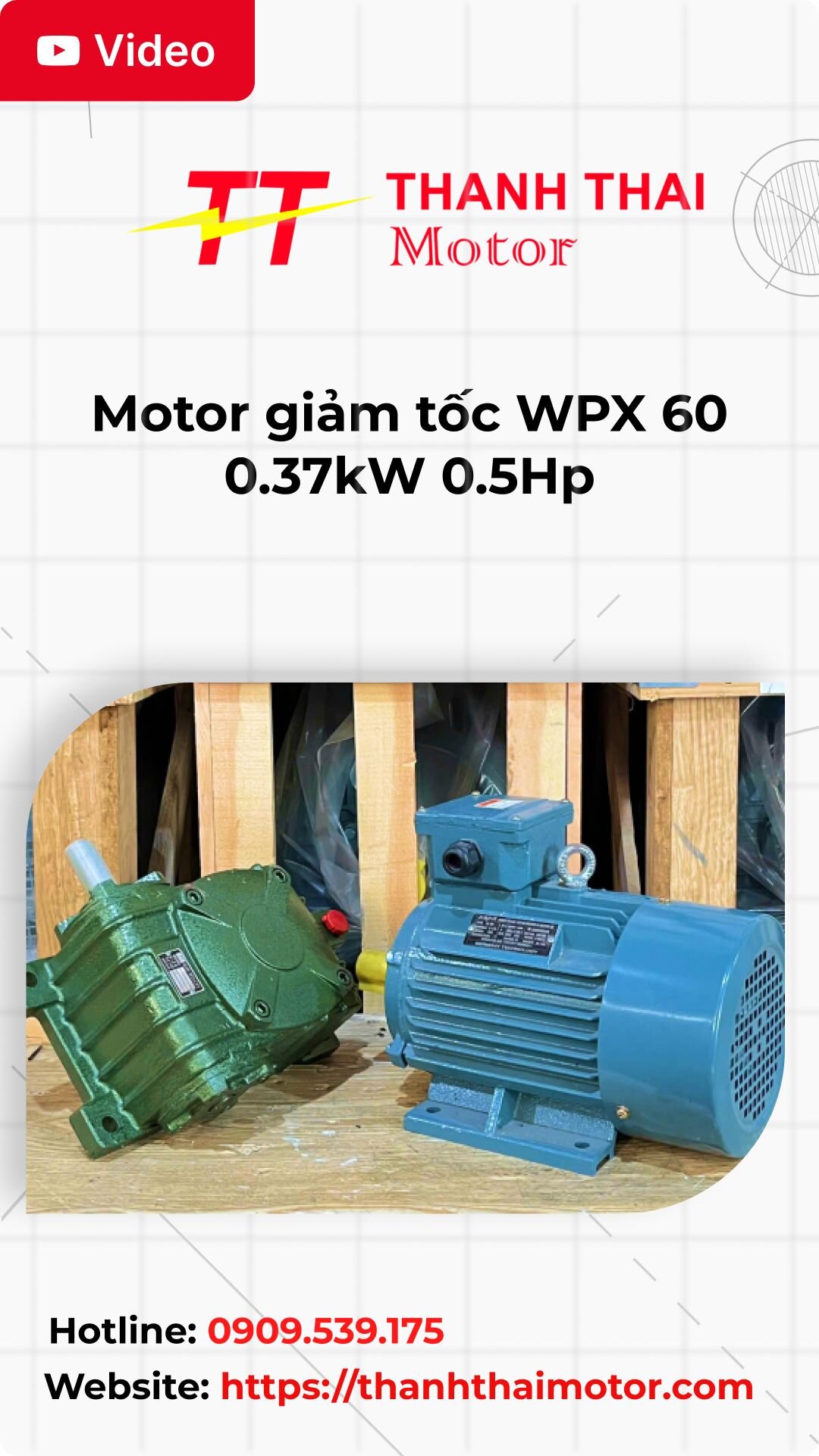 Thumb motor giảm tốc WPX 60 0.37kW 0.5Hp