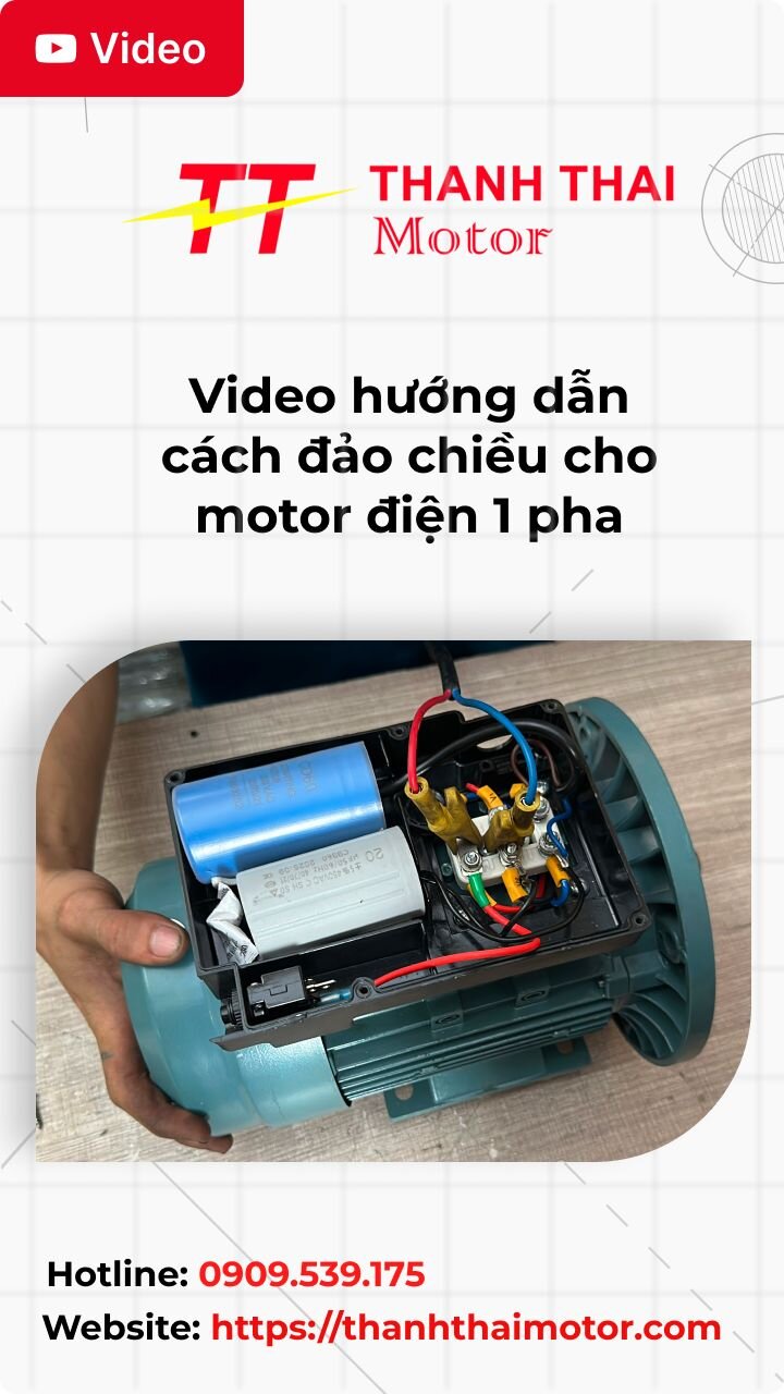 Video hướng dẫn cách đảo chiều cho motor điện 1 pha