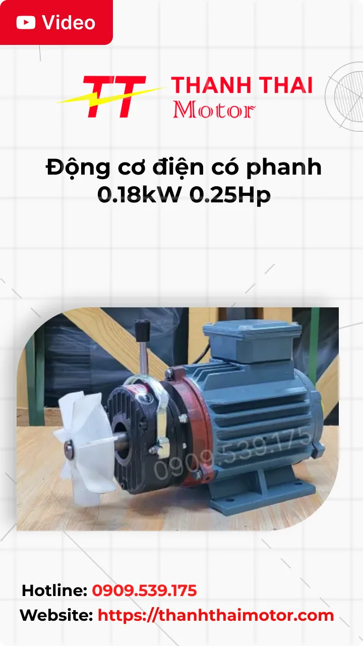 Thumb Video review động cơ điện có phanh 0.18kW 0.25Hp
