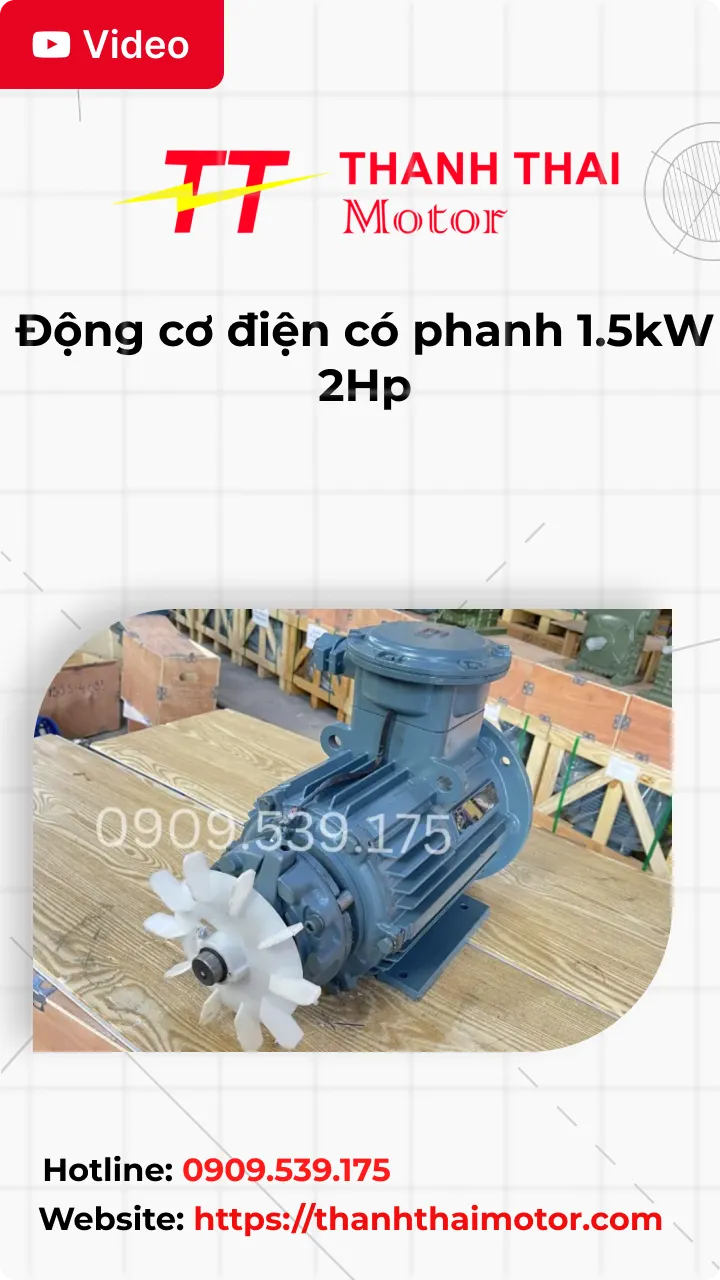 Thumb Video review động cơ điện có phanh 1.5kW 2Hp