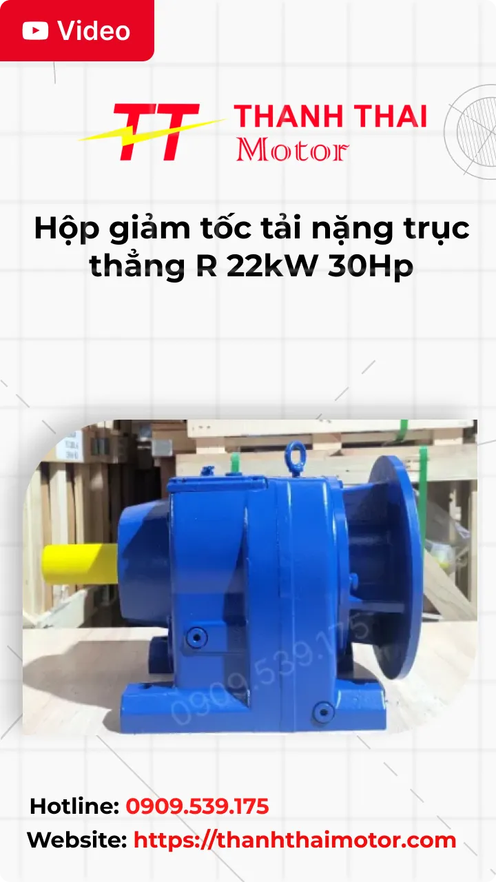 Thumb Video review hộp giảm tốc tải nặng trục thẳng R 22kW 30Hp