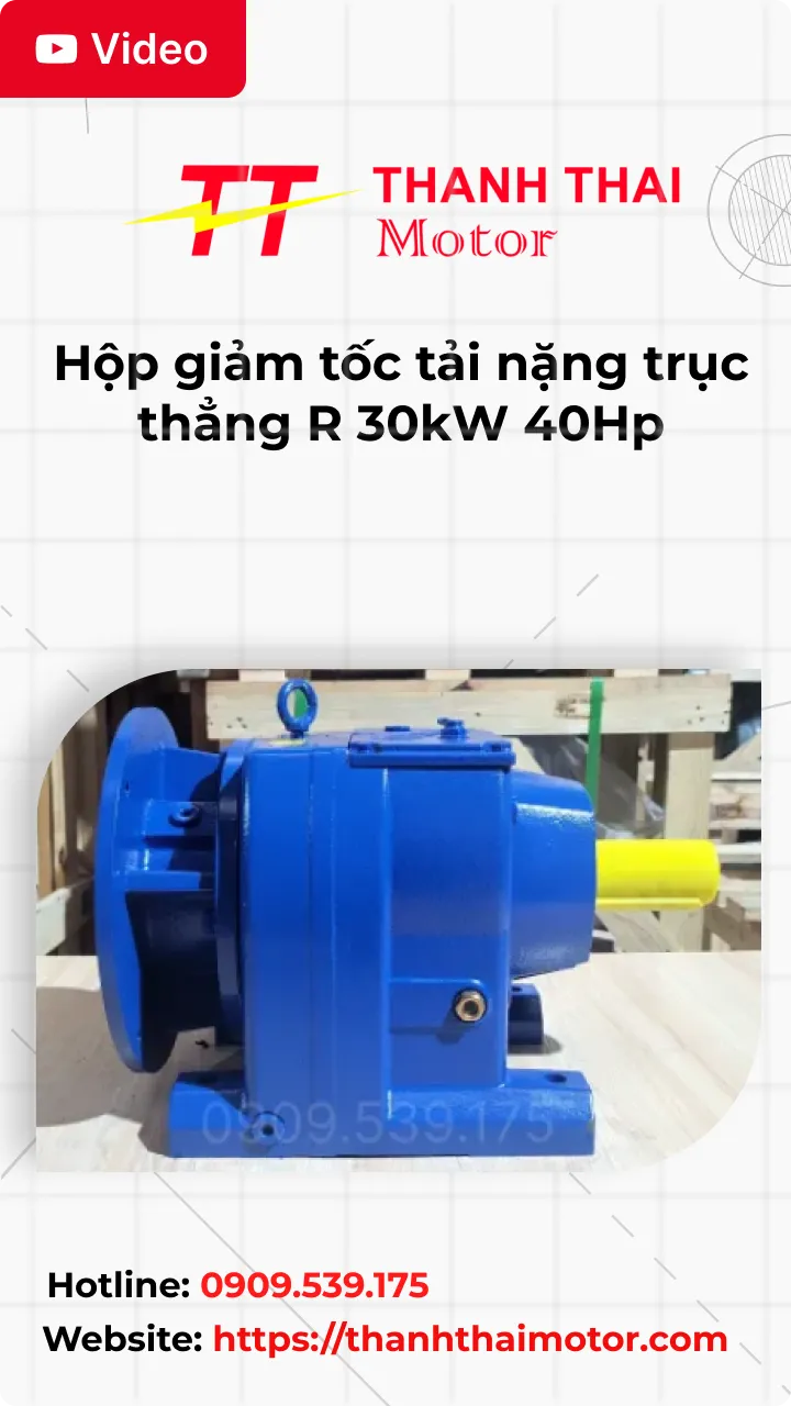 Thumb Video review hộp giảm tốc tải nặng trục thẳng R 30kW 40Hp
