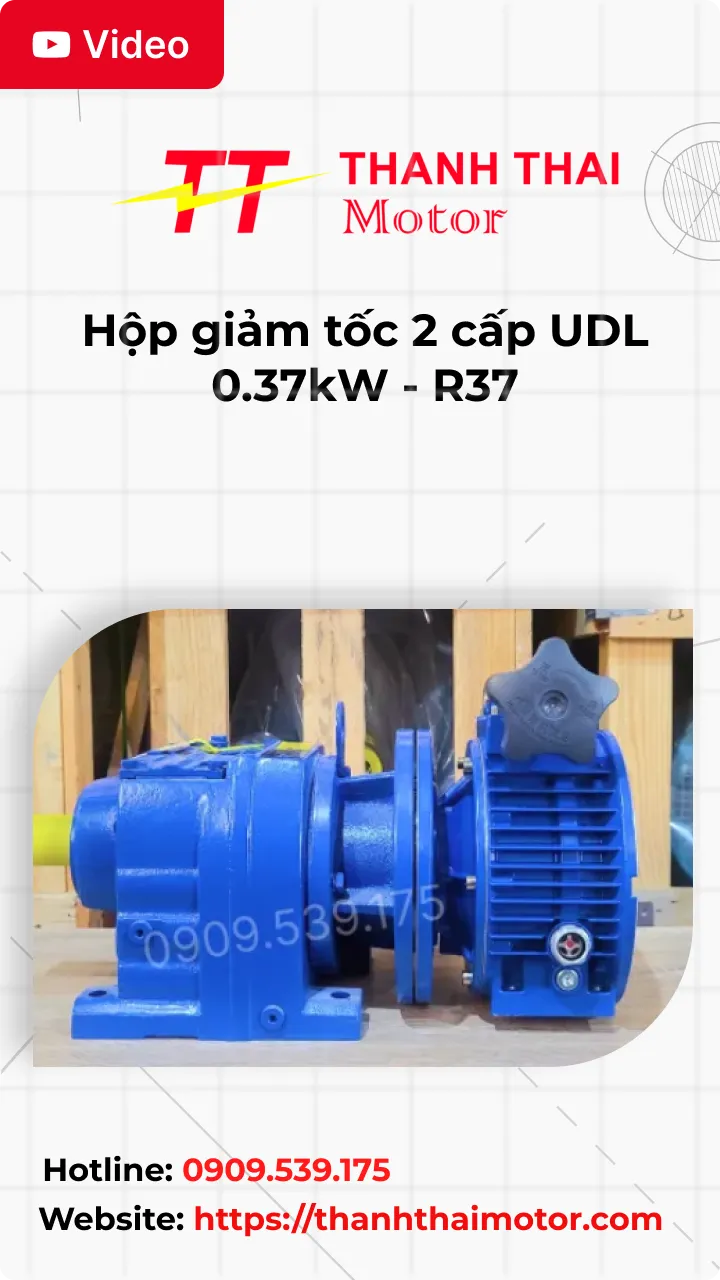 Thumb Video review hộp giảm tốc 2 cấp UDL 0.37kW - R37