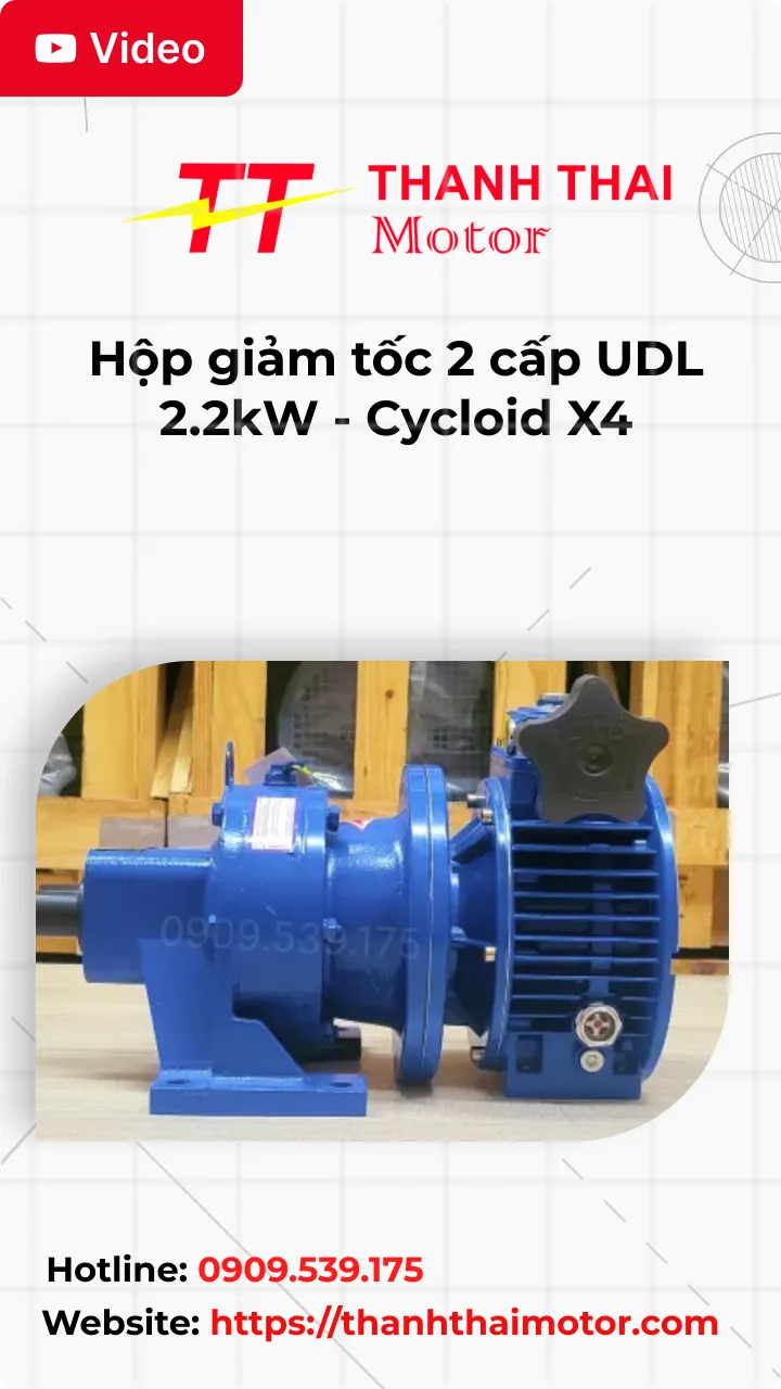 Thumb Video review hộp giảm tốc 2 cấp UDL 2.2kW - Cycloid X4