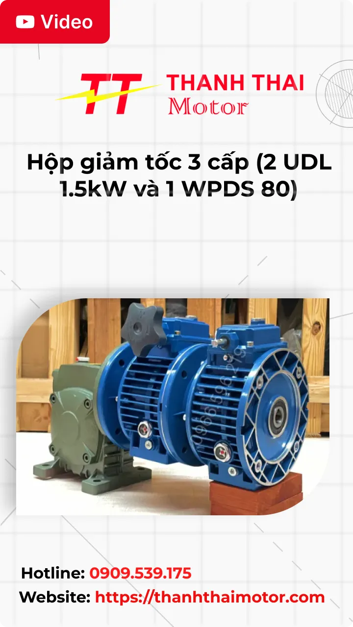 Thumb Video review hộp giảm tốc 3 cấp (2 UDL 1.5kW và 1 WPDS 80)