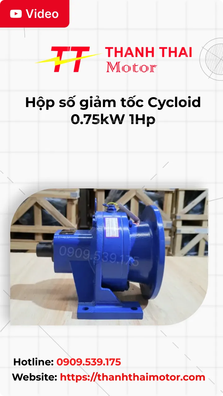 Thumb Video review hộp số giảm tốc Cycloid 0.75kW 1Hp
