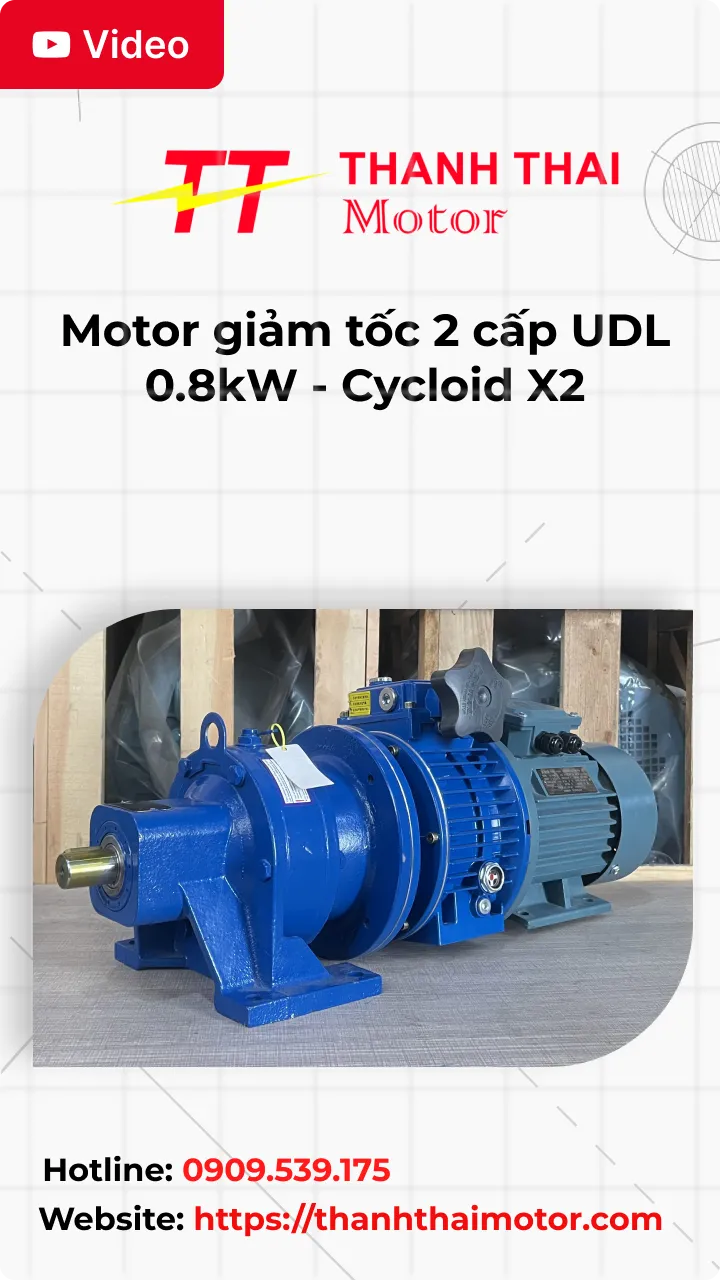 Thumb Video review motor giảm tốc 2 cấp UDL 0.8kW - Cycloid X2