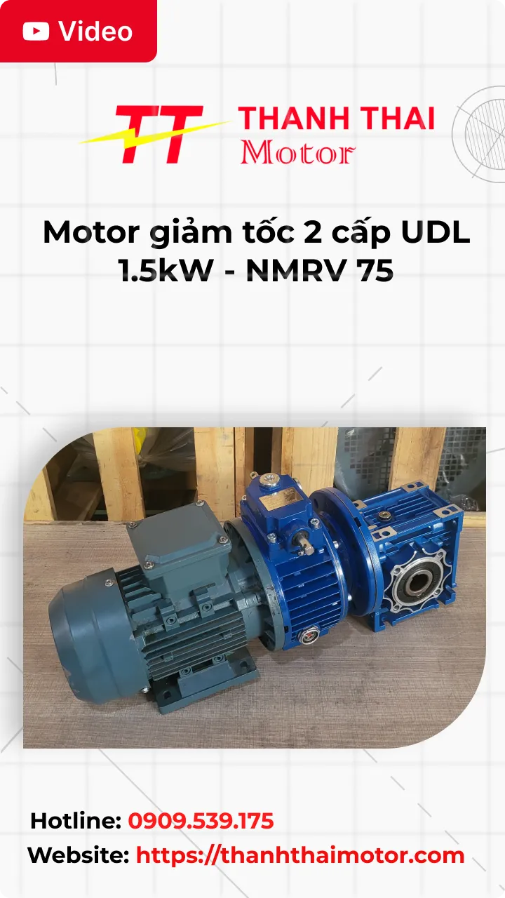 Thumb Video review motor giảm tốc 2 cấp UDL 1.5kW - NMRV 75