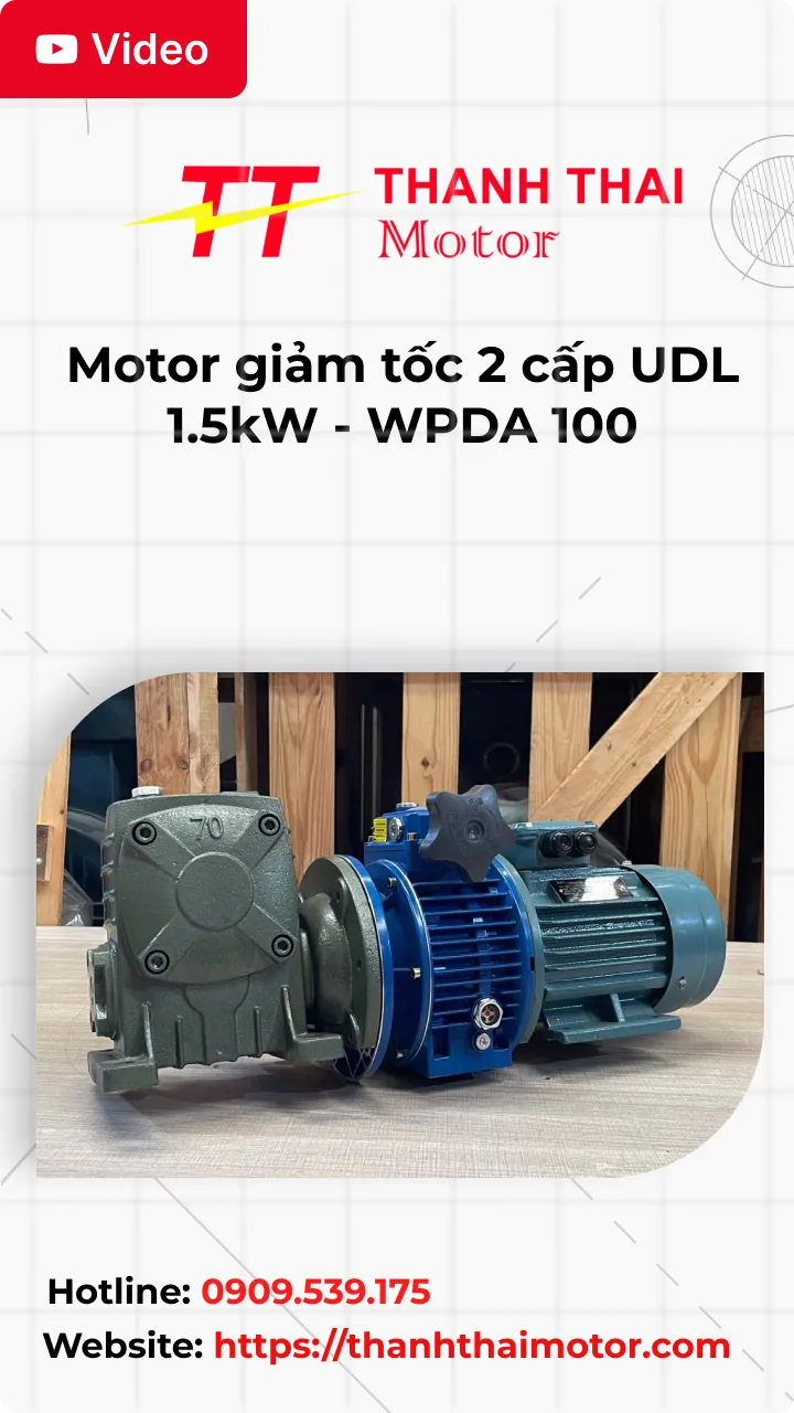 Thumb Video review motor giảm tốc 2 cấp UDL 1.5kW - WPDA 100