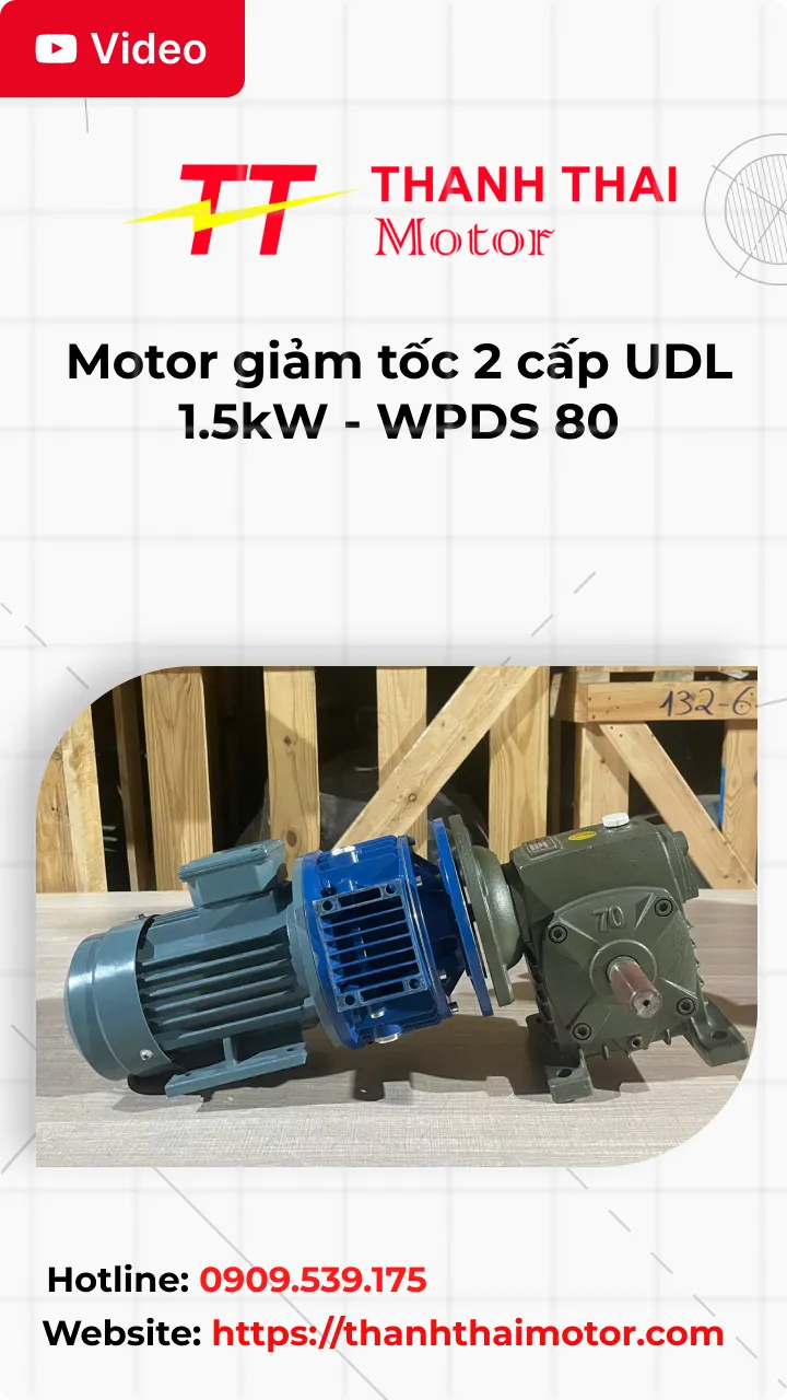 Thumb Video review motor giảm tốc 2 cấp UDL 1.5kW - WPDS 80