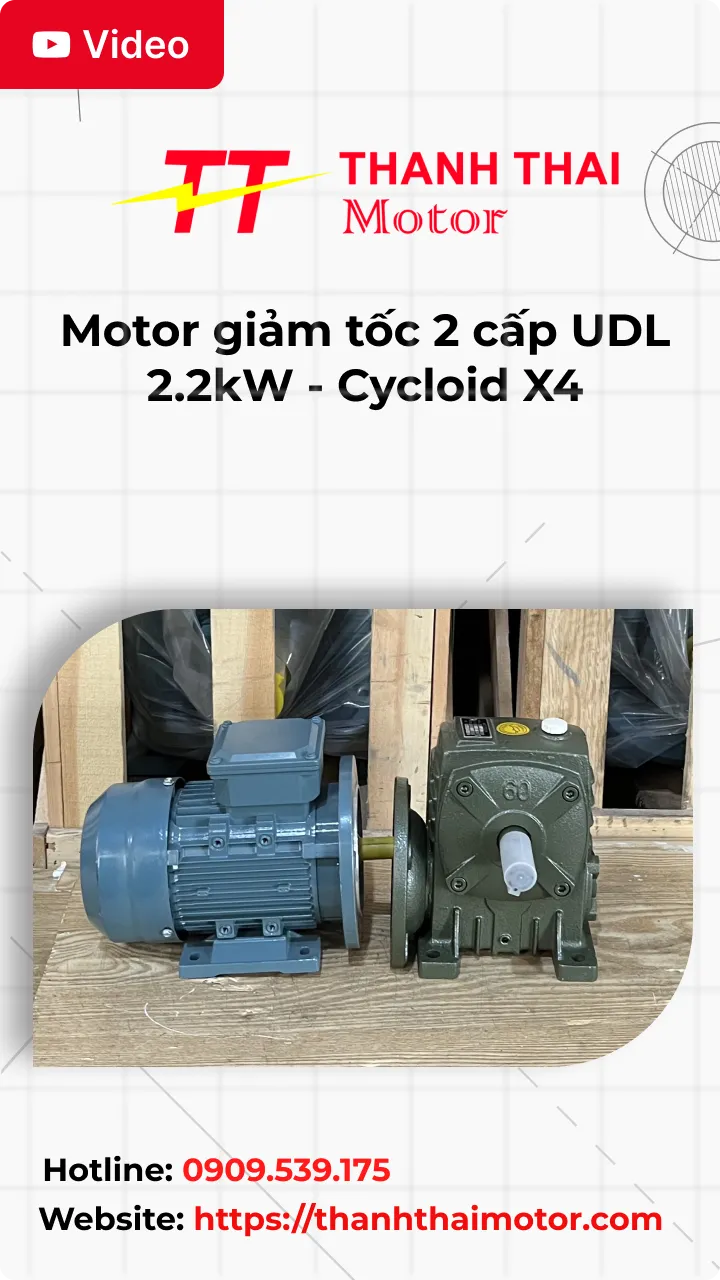 Thumb Video review motor giảm tốc 2 cấp UDL 2.2kW - Cycloid X4