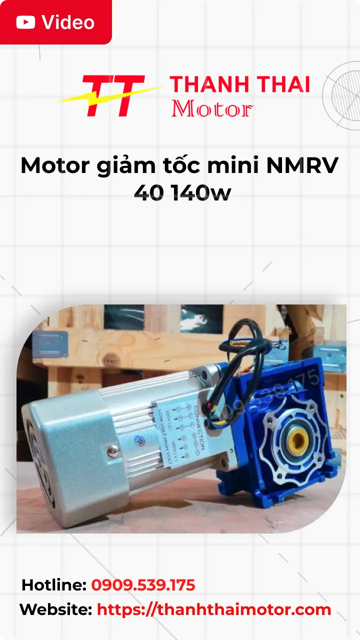 Thumb Video review motor giảm tốc mini NMRV 40 140w