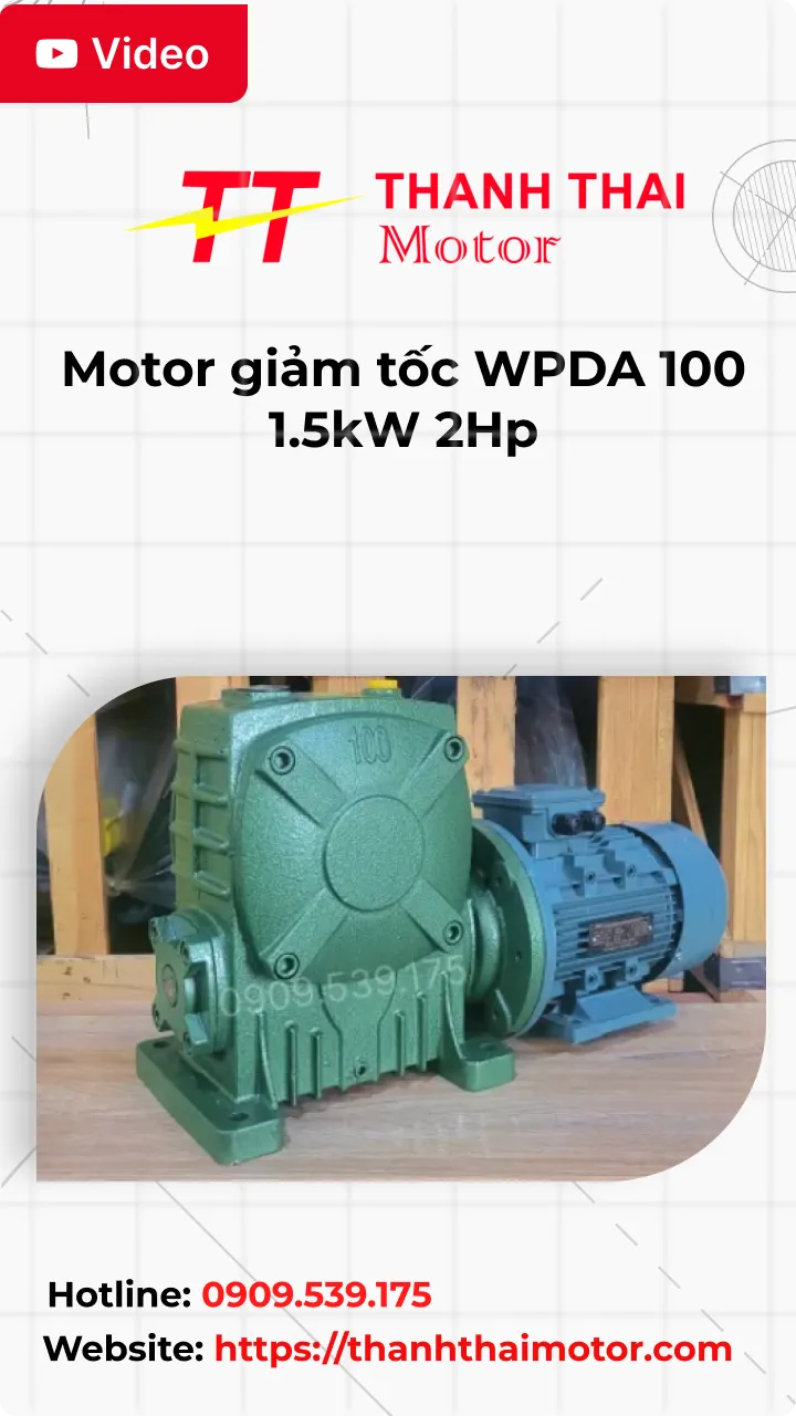 Thumb Video review motor giảm tốc WPDA 100 1.5kW 2Hp
