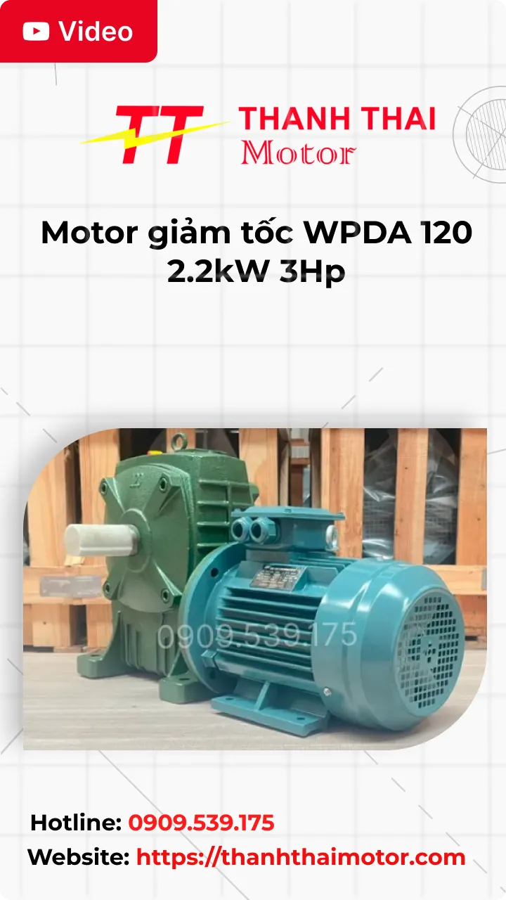 Thumb Video review motor giảm tốc WPDA 120 2.2kW 3Hp