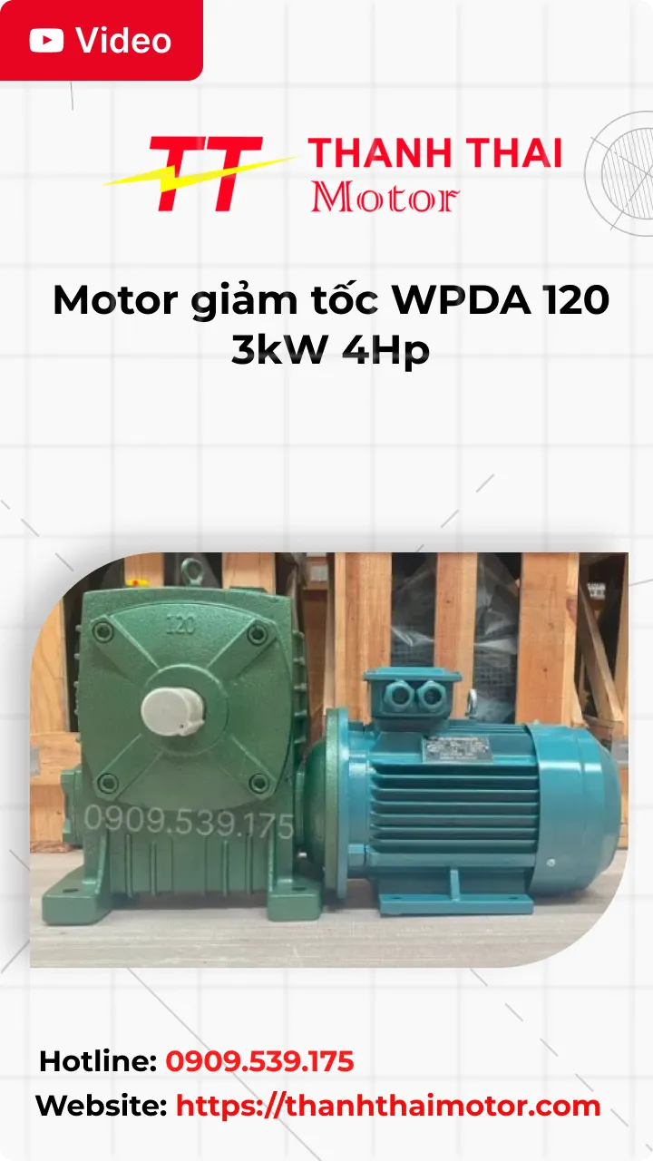 Thumb Video review motor giảm tốc WPDA 120 3kW 4Hp