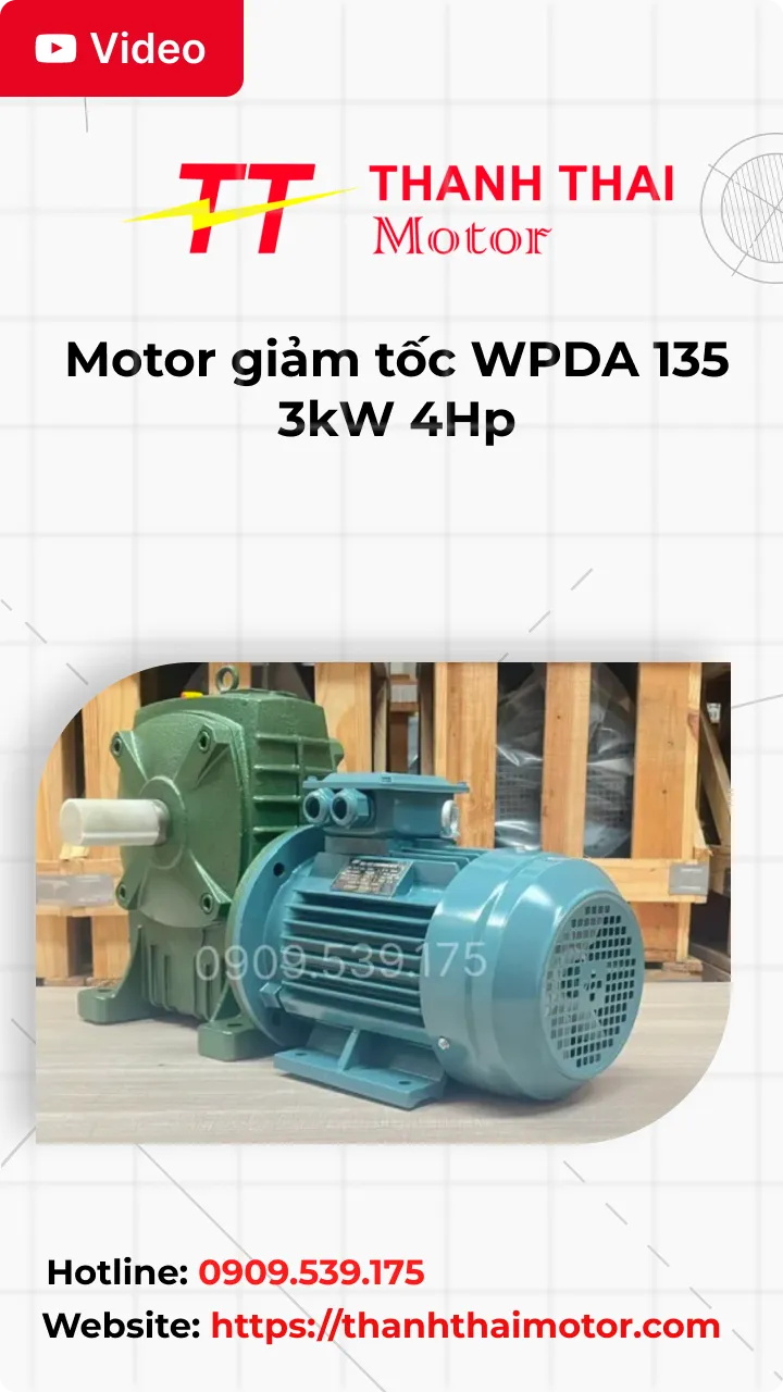 Thumb Video review motor giảm tốc WPDA 135 3kW 4Hp