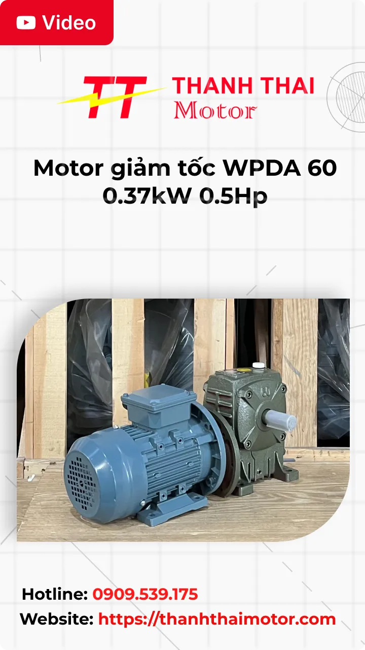 Thumb video review motor giảm tốc WPDA 60 0.37kW 0.5Hp