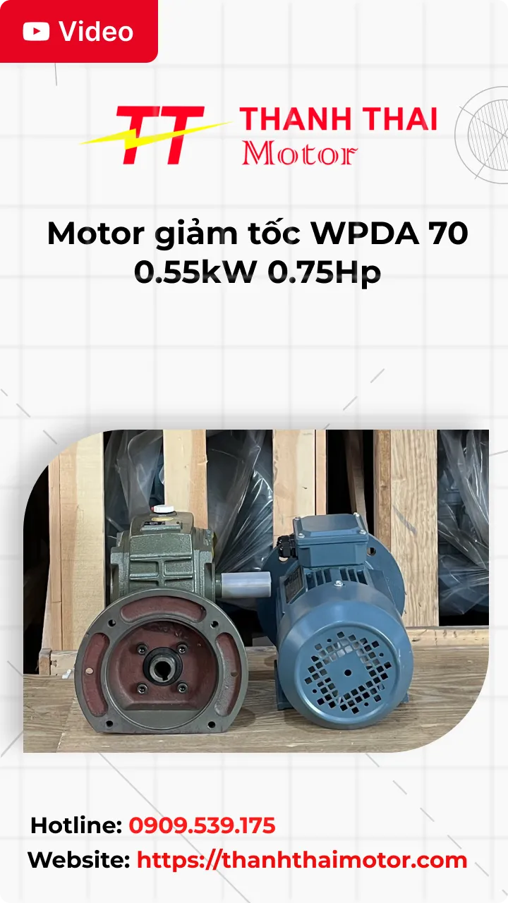 Thumb Video review motor giảm tốc WPDA 70 0.55kW 0.75Hp