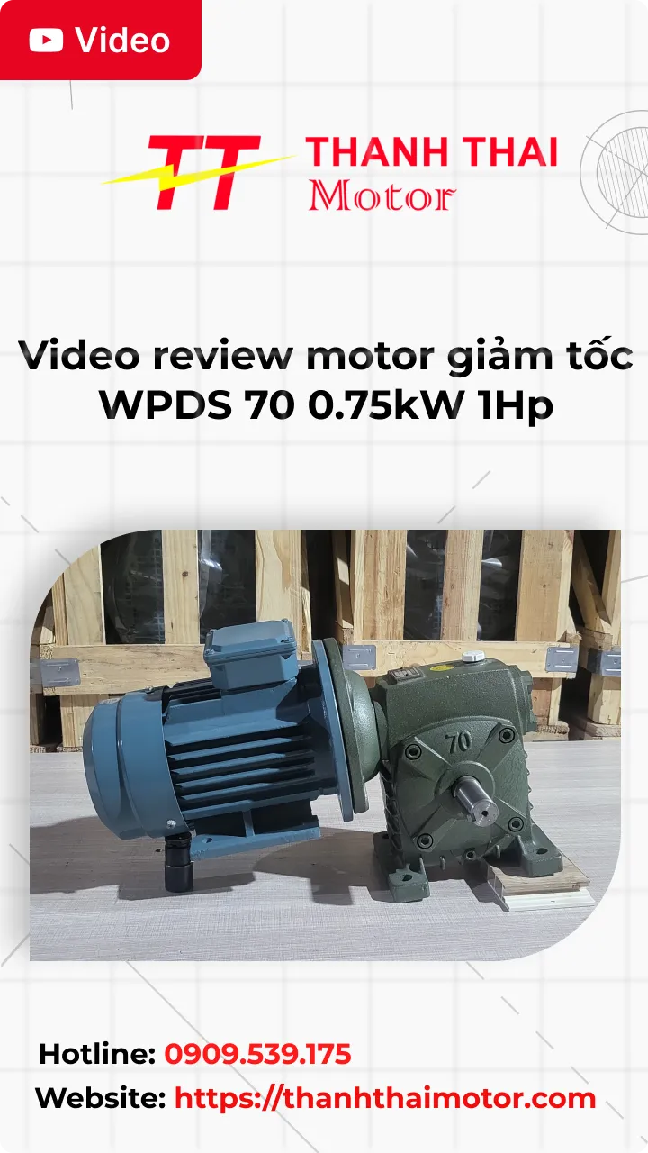 Thumb Video review motor giảm tốc WPDS 70 0.75kW 1Hp