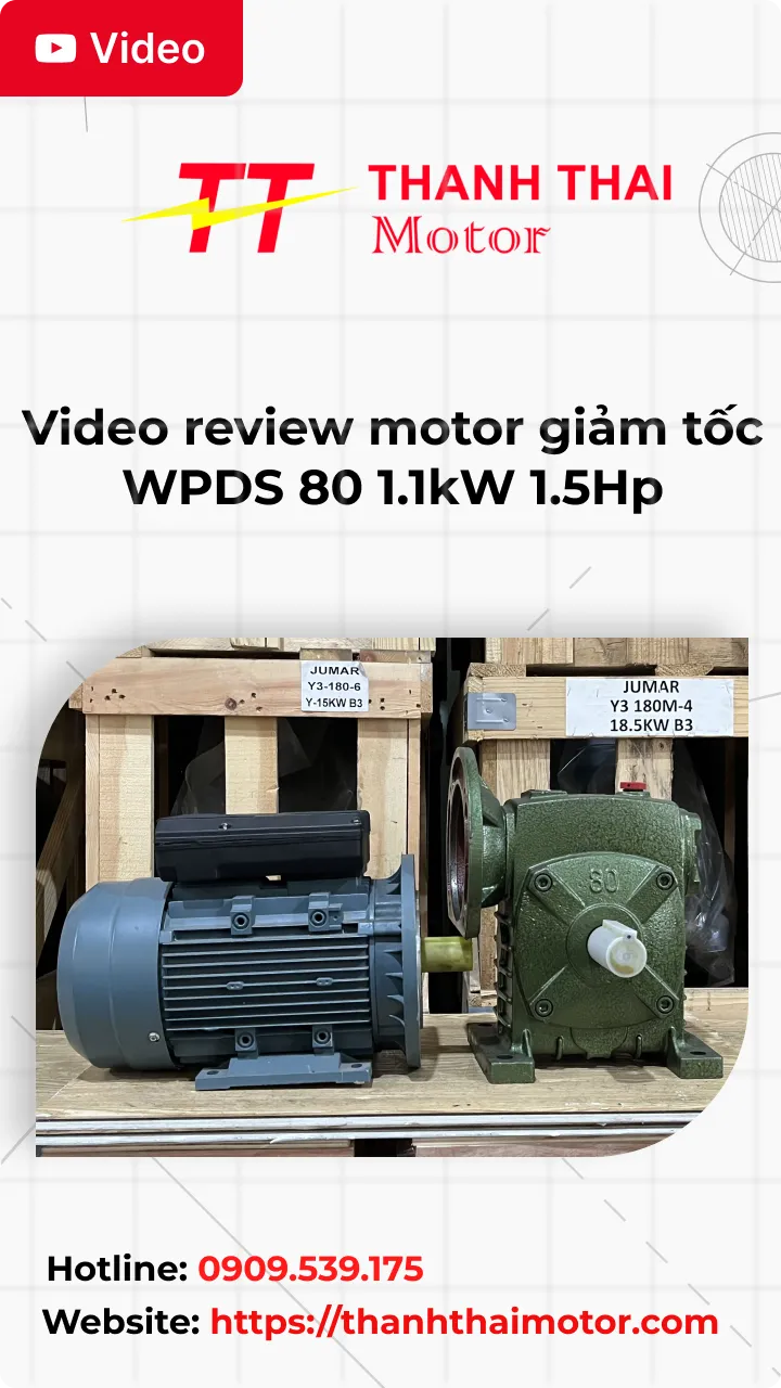 Thumb Video review motor giảm tốc WPDS 80 1.1kW 1.5Hp