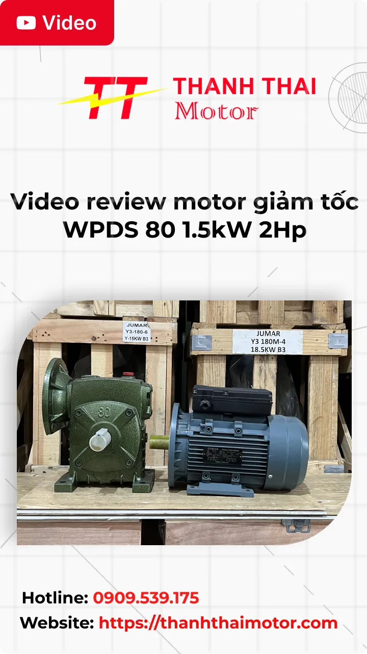 Thumb Video review motor giảm tốc WPDS 80 1.5kW 2Hp
