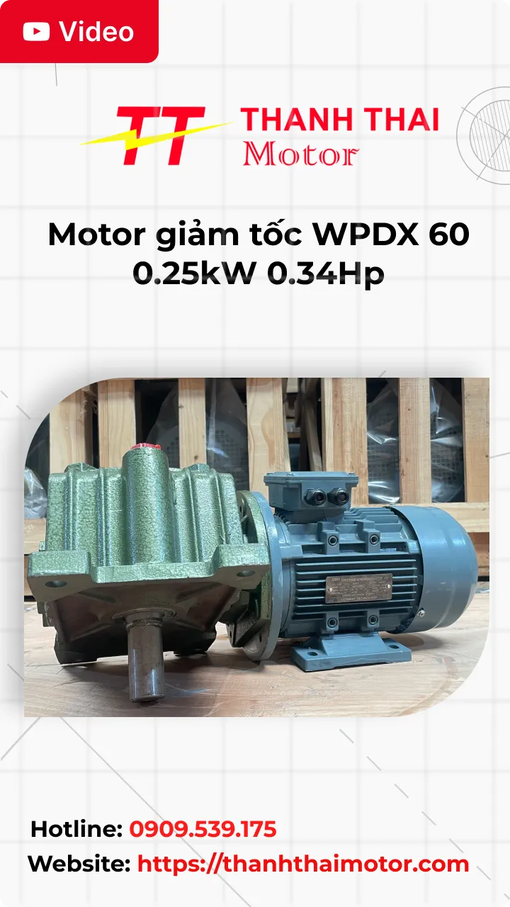 thumb video review motor giảm tốc WPDX 60 0.25kW 0.34Hp