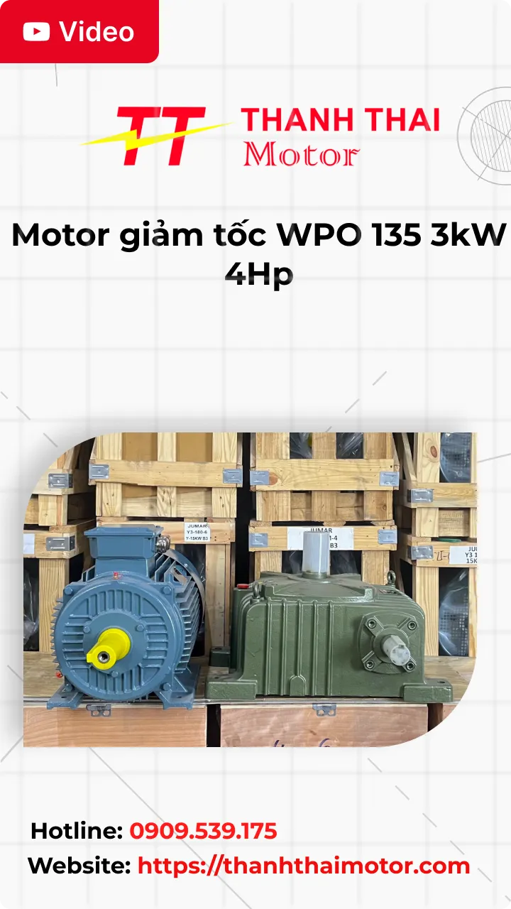Thumb Video review motor giảm tốc WPO 135 3kW 4Hp