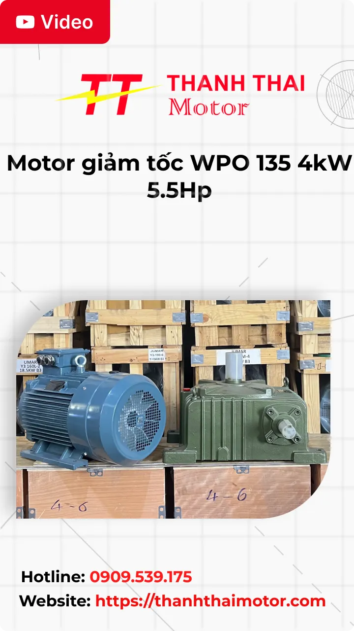 Thumb Video review motor giảm tốc WPO 135 4kW 5.5Hp