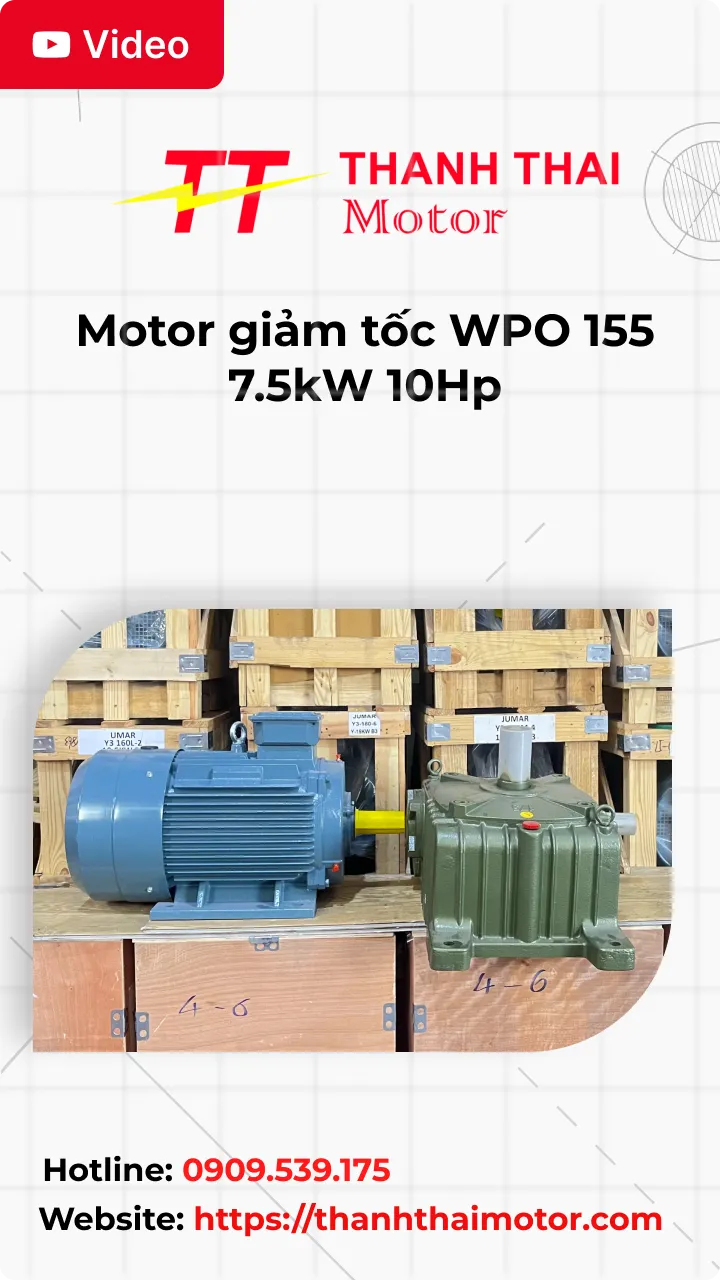 Thumb Video review motor giảm tốc WPO 155 7.5kW 10Hp