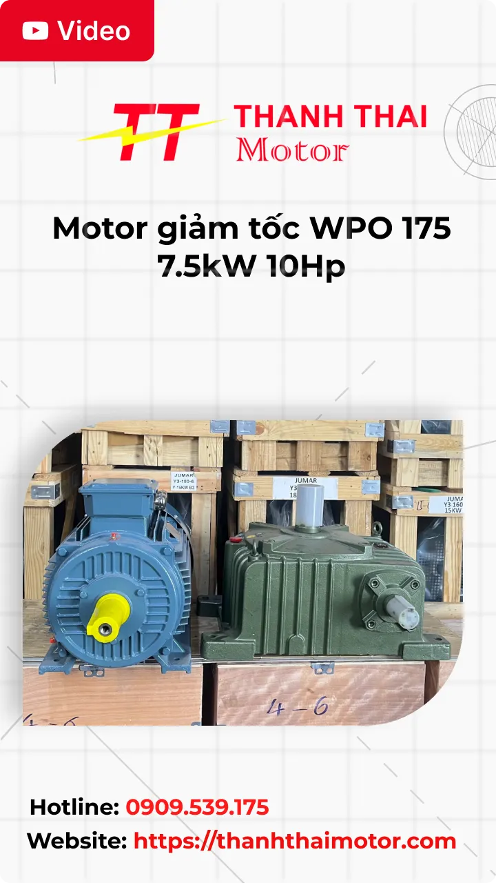 Thumb Video review motor giảm tốc WPO 175 7.5kW 10Hp