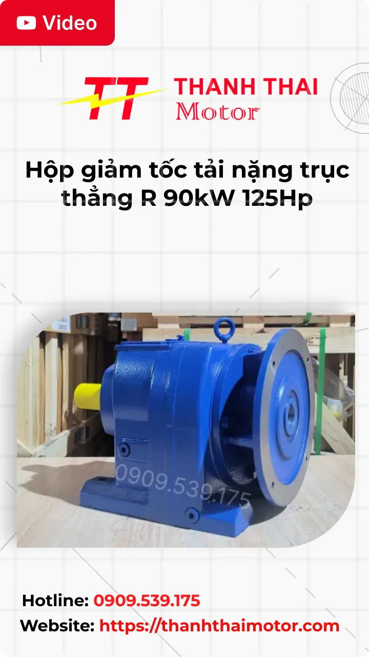 Thumb Video review hộp giảm tốc tải nặng trục thẳng R 90kW 125Hp