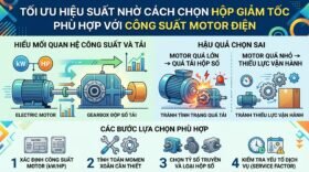 Tối ưu hiệu suất nhờ Cách chọn hộp giảm tốc phù hợp với công suất motor điện