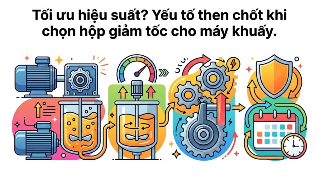 Tối ưu hiệu suất? Yếu tố then chốt khi chọn hộp giảm tốc cho máy khuấy.