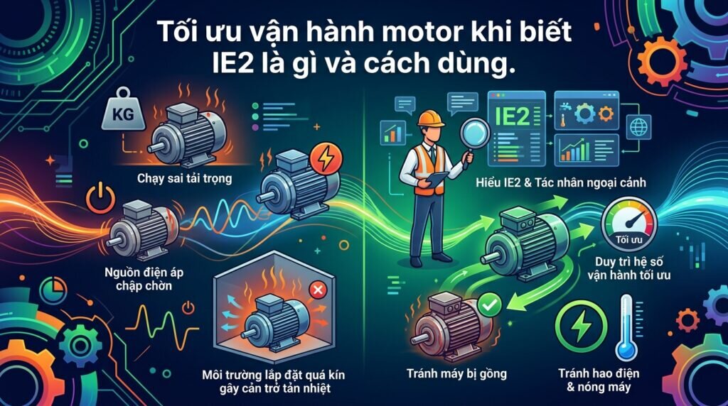 Tối ưu vận hành motor khi biết IE2 là gì và cách dùng.