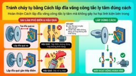 Tránh cháy tụ bằng Cách lắp đĩa văng công tắc ly tâm đúng cách