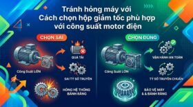 Tránh hỏng máy với Cách chọn hộp giảm tốc phù hợp với công suất motor điện