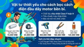Vật tư thiết yếu cho cách bọc cách điện đầu dây motor bền bỉ.