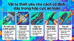 Vật tư thiết yếu cho cách cố định dây trong hộp cực an toàn.