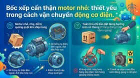 Bốc xếp cẩn thận motor nhỏ: thiết yếu trong cách vận chuyển động cơ điện.