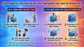 Cách bảo trì nút thở và tại sao hộp giảm tốc cần lỗ thoát hơi.