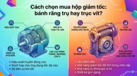 Cách chọn mua hộp giảm tốc: bánh răng trụ hay trục vít?