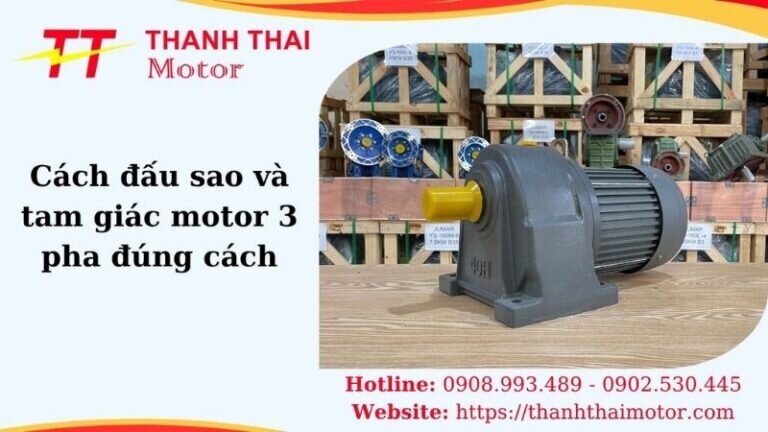 Hình thumb cách đấu sao và tam giác motor 3 pha đúng cách