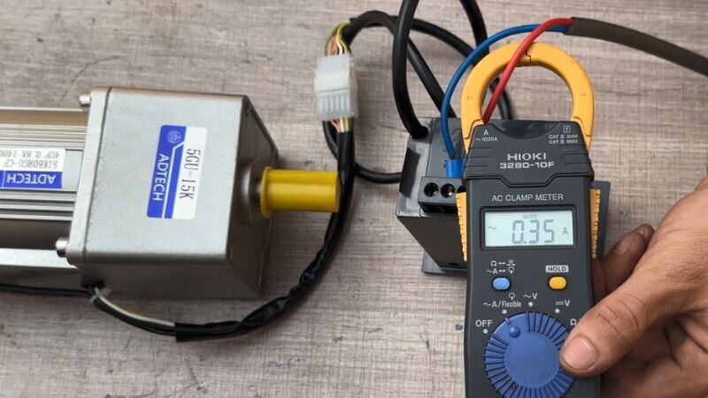 Technical standard method for measuring no-load current of a mini gear motor