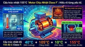 Cấu trúc nhiệt 155°C `Motor Chịu Nhiệt Class F`: Hiểu rõ từng yếu tố.