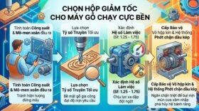 Chọn hộp giảm tốc cho máy gỗ chạy cực bền